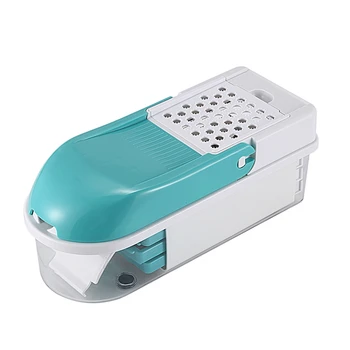

Vegetable Chopper,Adjustable Vegetable and Fruit Slicer Cheese Grater Multi Blades; Stainless-Steel Blades