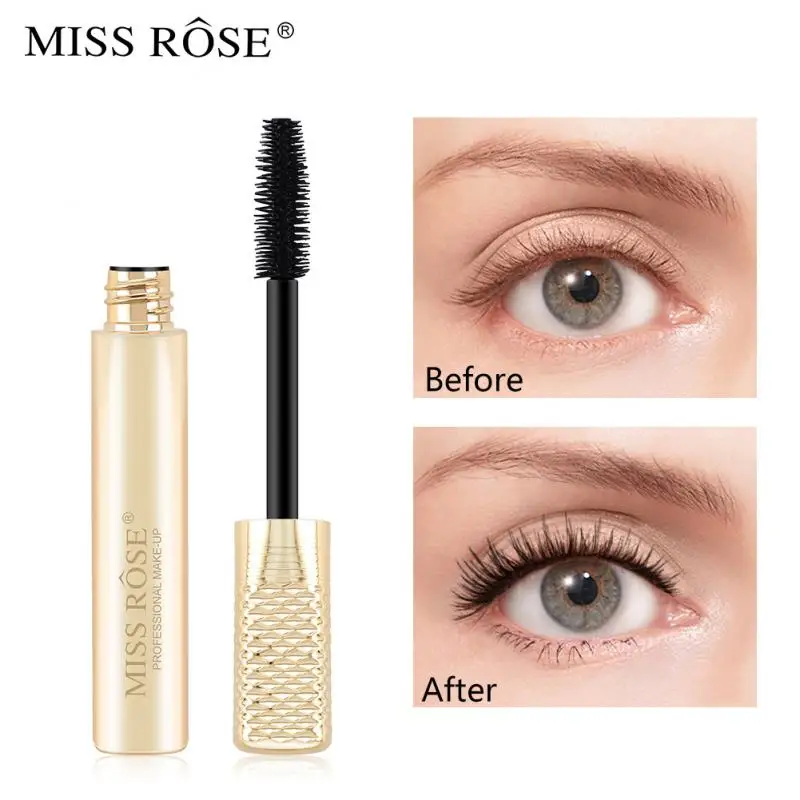 

MISS ROSE 3D Fiber Lashes Eye Lash Long Mascara Extension Waterproof Lengthening Extension Curving Brush Eyes Makeup TSLM2