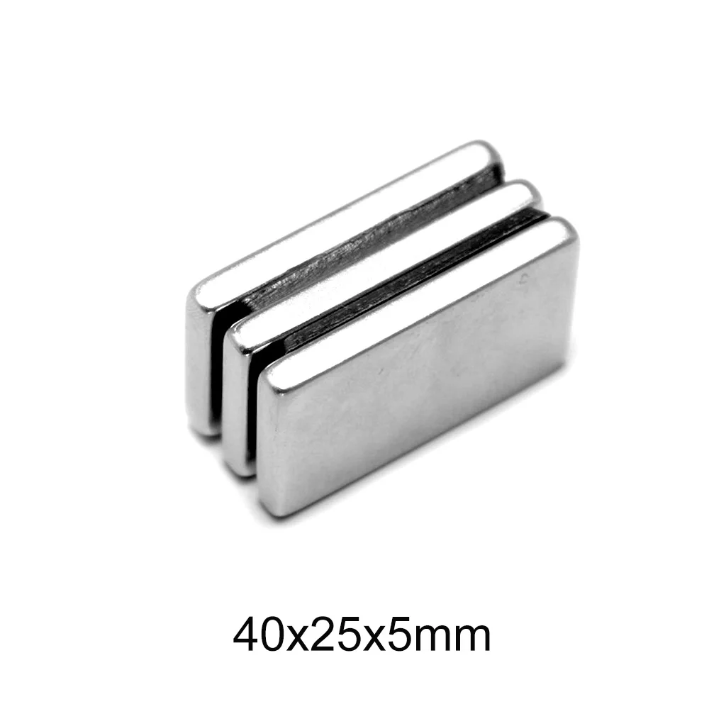 1/2/5 шт. 40x25x5 сильный неодимовый магнит 40 мм x 25 намагничивания постоянного