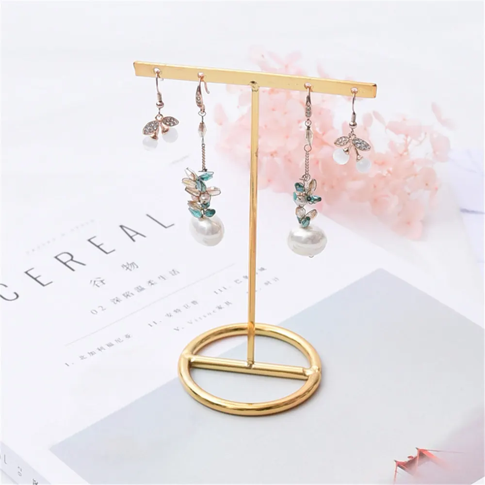 Скандинавский Золотой стеллаж для ювелирных изделий дисплей металлическая