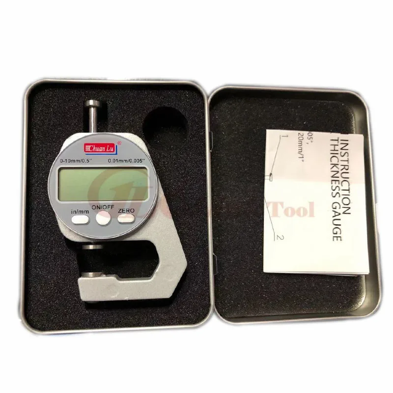 Mini Digital Thickness Gauge Meter 0.01mm 0-12.7mmmm Large LCD Electronic Dial Indicator Sponge Thickness Measure Tool thickness gauge