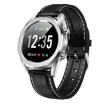 

HFES DT28 Smart Watch Blood Pressure ECG ECG Monitoring Activity Fitness Tracker Fashion Business Watch (Silver Skin)