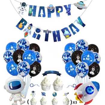 

Happy Birthday Banners Space Party Decor Planet Banner Baby Shower Boys Birthday Party Decor Kids Spaceship Party