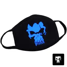 Креативная маска для рта, дышащая, теплая, светится в темноте, противопылевая маска, аксессуары для одежды