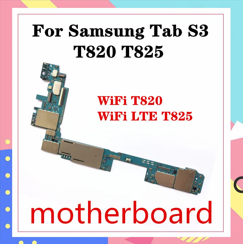 Материнская плата для Samsung Galaxy Tab S3 T820 T825 материнская с поддержкой Wi-Fi SIM LTE Android OS