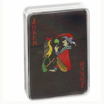 

Black Transparent Cards Frosted Waterproof Plastic Playing Cards For Gift/Party/Family Game Magic Poker