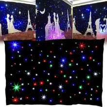 2x3m RBG Luce Matrice di LED Star della Tenda Sullo Sfondo di DMX 8CH DJ Della Discoteca Della Fase Del Partito
