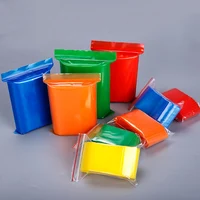 100Pcs Transparent Color Zip Lock Plastic Packaging Gift Storage Bag Food Powder Herb Small Flat Pouches PE Mini Sachets 2