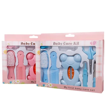 

8/10 Pcs Baby Kids Nail Hair Health Care Thermometer Trimmer Scissors Safety Manicure Set Newborn Baby Care Grooming Brush Kit