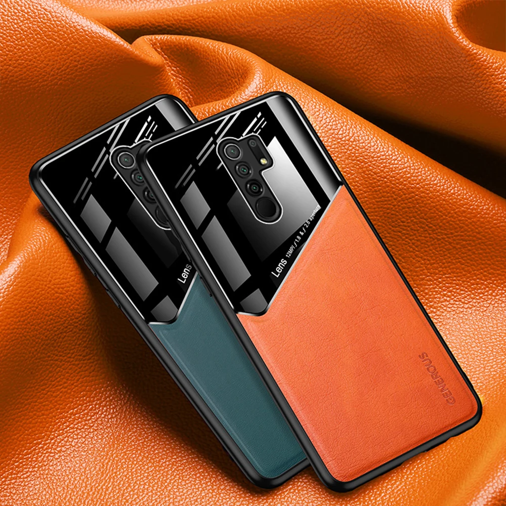 Чехол для Xiaomi Redmi 9 9A 9C мягкий чехол из ТПУ ударопрочный искусственной кожи