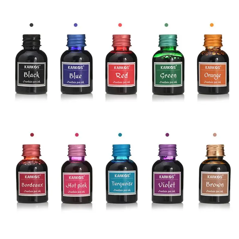 1 Bottle Pure Colorful 30ml Fountain Pen Ink for Refilling Inks Stationery School Office Supplies