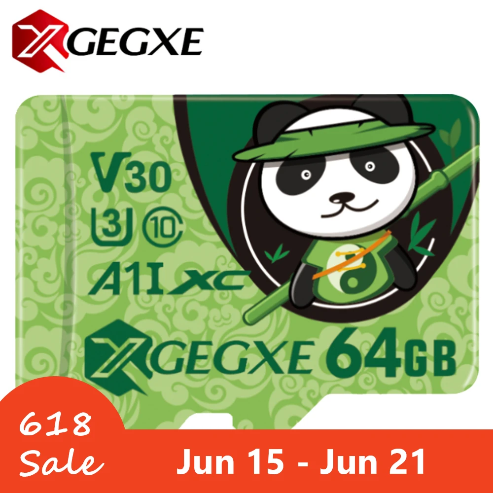 Карта памяти XGEGXE 64 ГБ 16 32 128 256 Micro SD C10 Panda TF карта флеш накопитель для Android|Карты