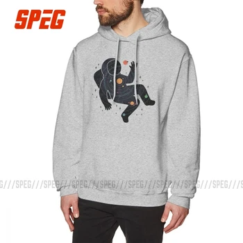 

Graphic Hoodies Men Inner Space Purified Cotton Astronaut Spaceman Planet Solar System Galaxy Hooded Sweatshirt Graphic Pullover