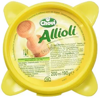 

Chovi - Allioli - Salsa Alioli al Estilo Casero - 200 ml - [Pack de 4]