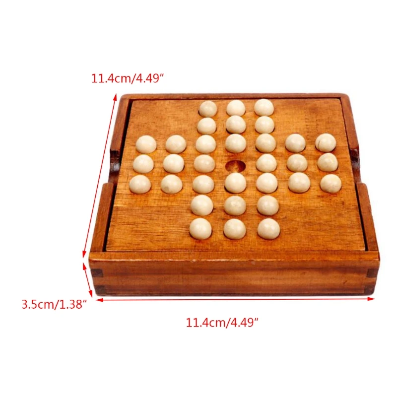 448D Europe Board Game Single Chess Peg Solitaire Diamond Move Independently Cognitive Ability Classical Educational Toy
