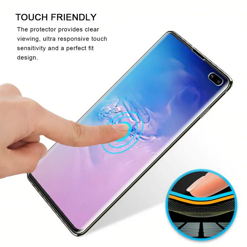 3D полное покрытие Гибкая ТПУ пленка для Samsung Note 10 Plus Защитная экрана Galaxy S10 HD