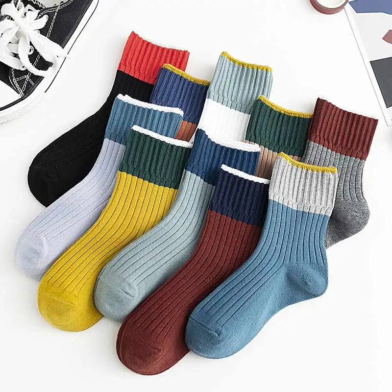От 1 до 12 лет хлопковые носки для мальчиков и девочек; сезон осень-зима; детские носки для малышей; Разноцветные свободные носки; теплая Модная одежда для детей