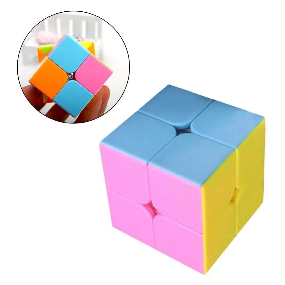 2x2x2 Mini Intelligence Stickerless головоломка на скорость магия Гладкий твист интеллект Stickerless развивающие Cubo волшебные игрушки