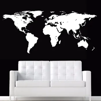 

World Map Wall Stickers Large New Design Coffee Shop Pattern Wall Decal Vinyl Poster Sticker World Map Decals