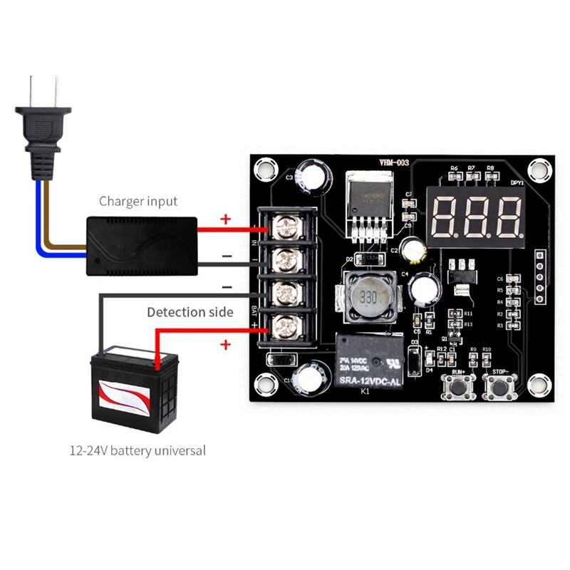 Vhm-003 модуль управления зарядкой цифровой светодиодный дисплей хранение литиевая батарея зарядное устройство управление переключатель Защита доска