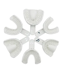 24 шт. зубной лоток одноразовые имплантаты оттиск лотки Autoclavable белый зубной имплантат оттиск стоматологический инструменты материал продукта