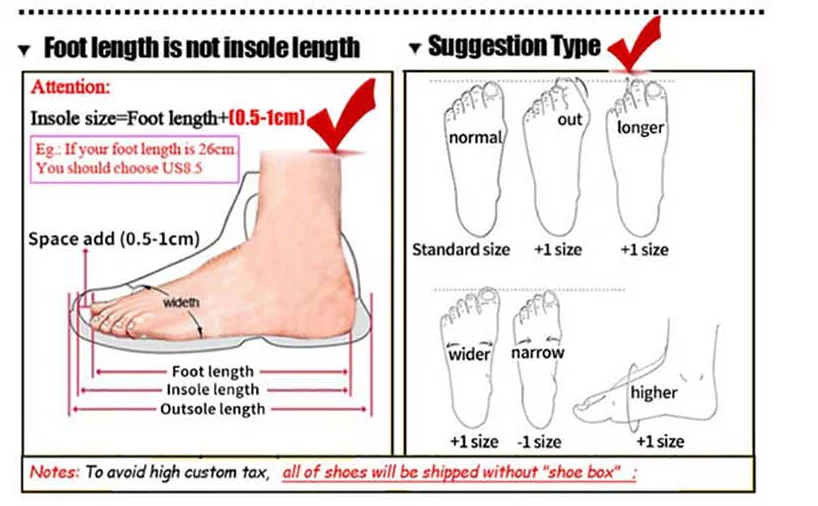 Foot length. Foot length
