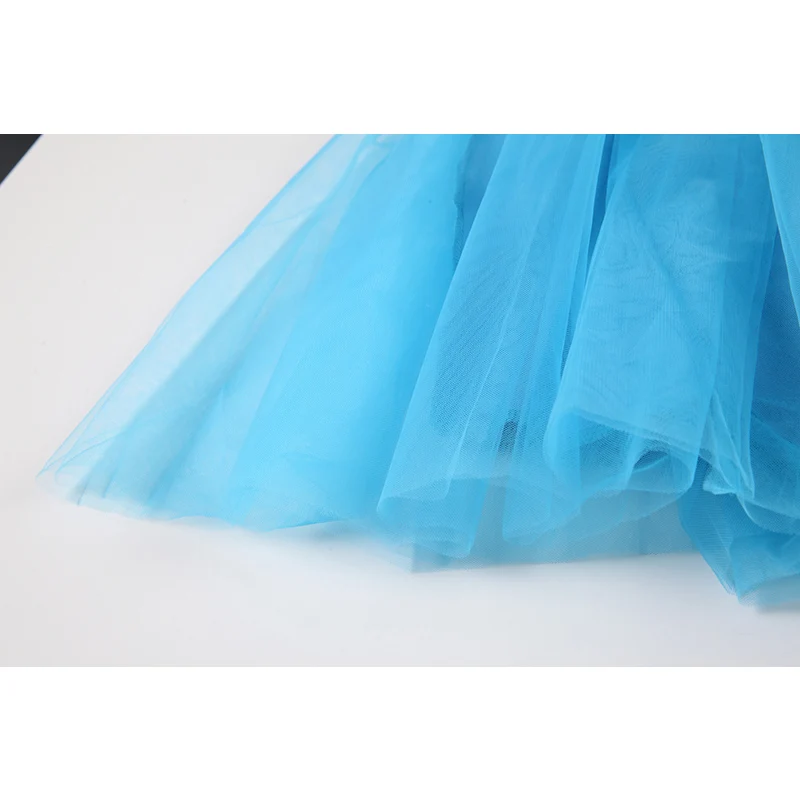 Women Casual Dress Fashion Chic Blue Fluffy Dress Suspenders Sexy Party Lace Design  dress High Waist Fairy  Short Dress 2021 Ne 6