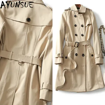 

AYUNSUE Women's Windbreaker 2020 Female Trench Coat Fashion Coat Female Spring Long Korean Clothes Ropa Mujer XUMI200104 Pph492