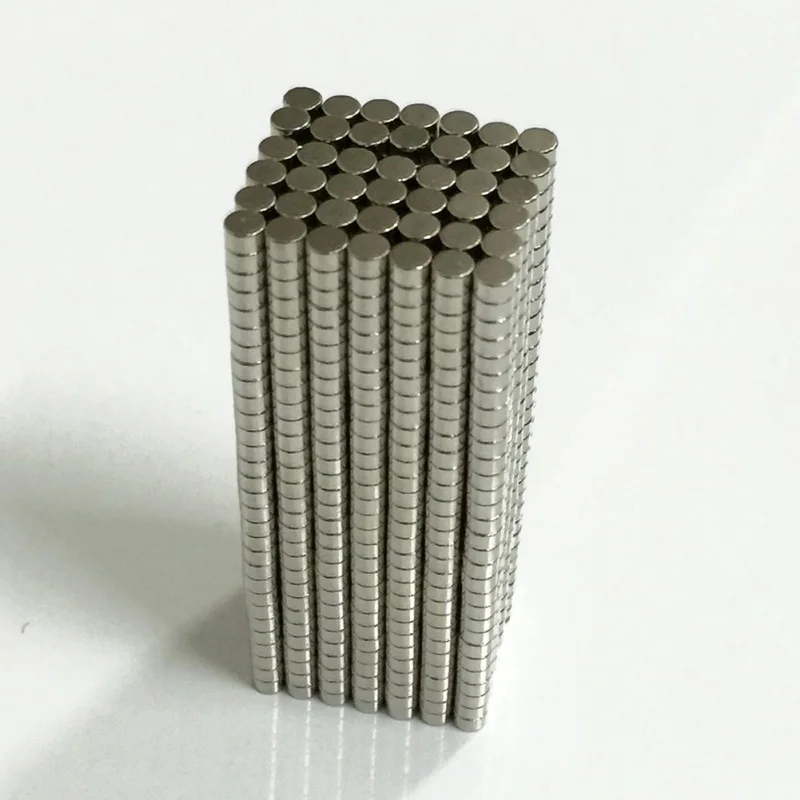 

100pcs disc 3*2mm n50 rare earth permanent strong neodymium magnet bulk NdFeB magnets nickle