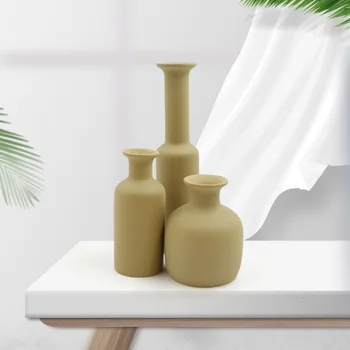 

Modern Simple Creative Ceramics Vase Home Living Room Office Desktop Flower Arrangement Container Crafts Dried Flower Vase Decor