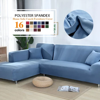 

Grey Color Sofa Cover Stretch Elastic Sofa Covers for Living Room Copridivano Couch Covers Sectional Corner L-shape Sofa Cover