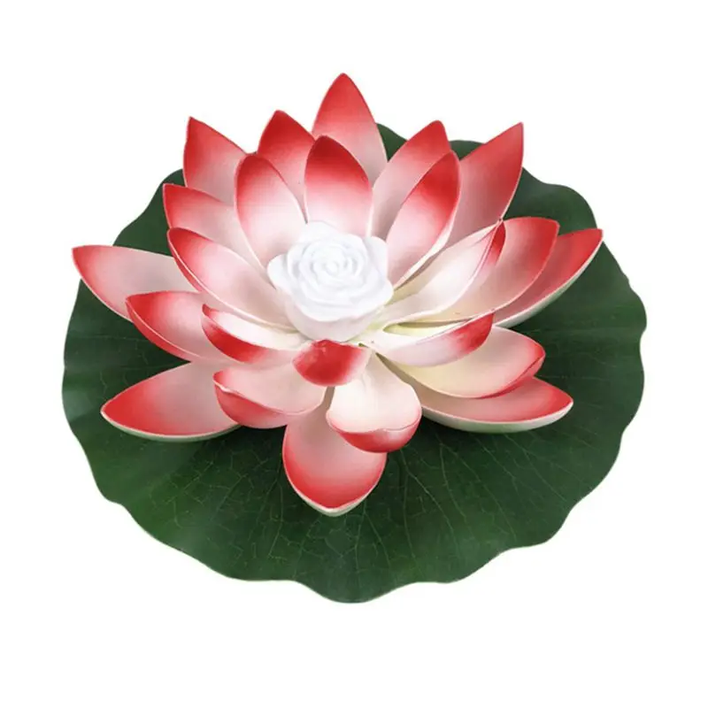 As the picture show Solar Energy Acrylic Eva Lotus Lamp 18/28 CM Solar Landscape Lights Are Suitable For Pools Courtyards Wishing Good Light - Цвет: As the picture show
