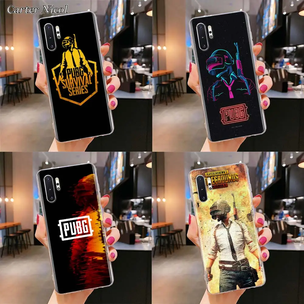 Чехол для телефона Pubg мягкий силиконовый чехол из ТПУ Samsung Galaxy Note 8 9 10 Plus Lite M10 M20 M30