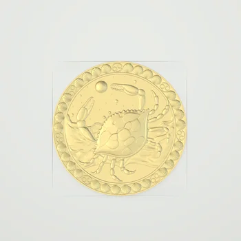 

zodiac crayfish sign relief STL format CNC router carving Aspire ArtCAM Type3 crab design 3D file