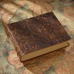Carnet de croquis en cuir véritable épais fait à la main, 400P, livre en papier vierge, cadeau 14cm x 19cm 