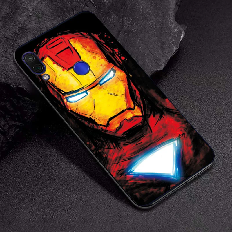 Чехол с изображением капитана комиксов Marvel для Xiaomi Redmi Note 7, чехол для Redmi Note 8, 7, 6, 5 Pro, 4, 4x, черный ТПУ чехол для телефона Redmi 8A, 7A - Цвет: TPUBLK640