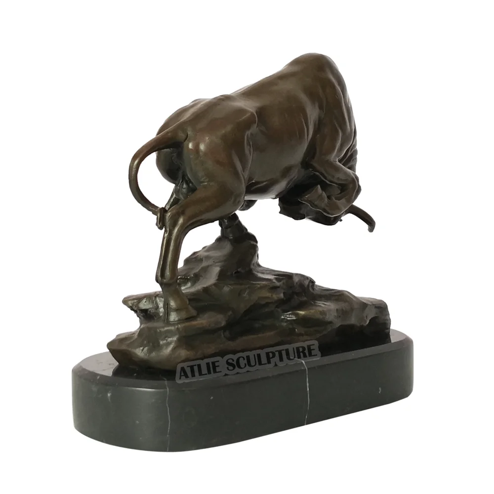 ブロンズブル彫刻 屋外 オフィス 書斎 家の装飾用の動物の置物 Outlet Outlet Phoneoutlet Date Aliexpress
