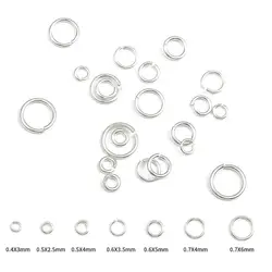 20pcs Genuine Real Pure Solid 925 Sterling Silver Open Jump Rings Split Ring For Key Chains Jewelry Making Findings Accessories