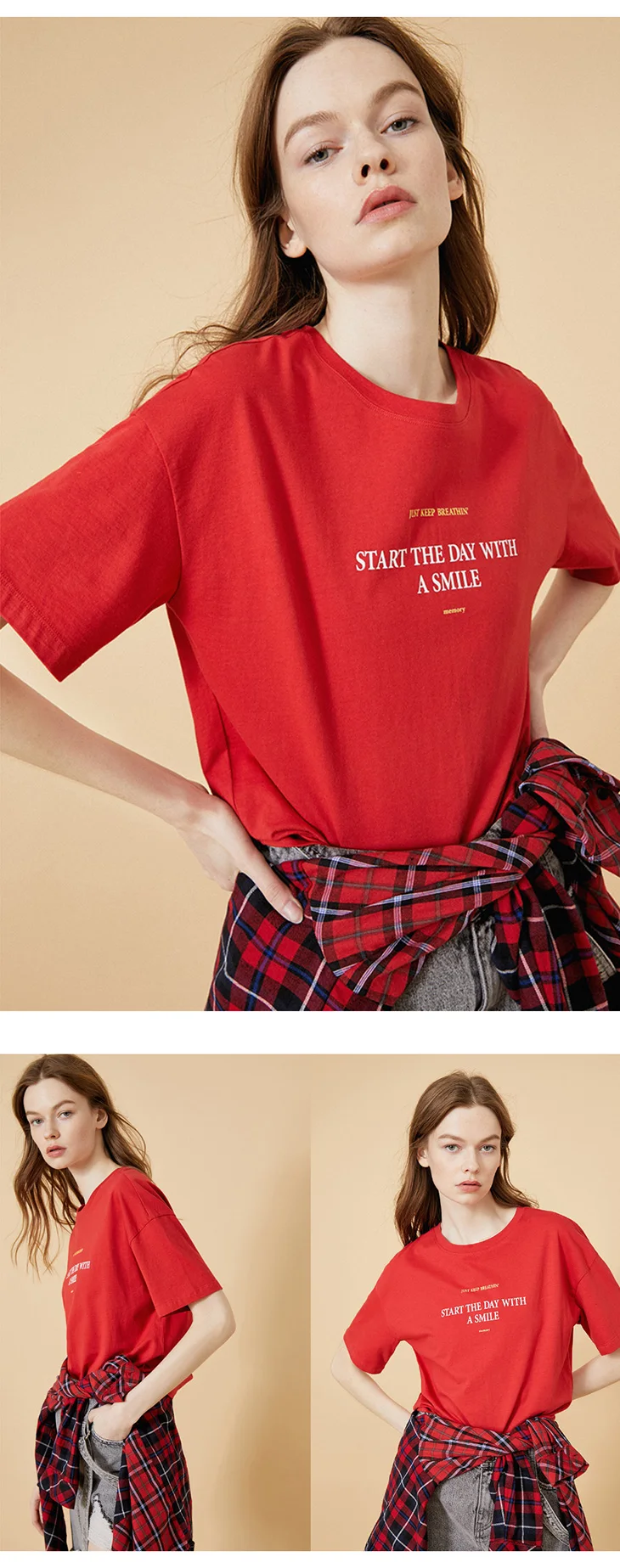ONLY Women's Letter Print Short-sleeved T-shirt | 120101578