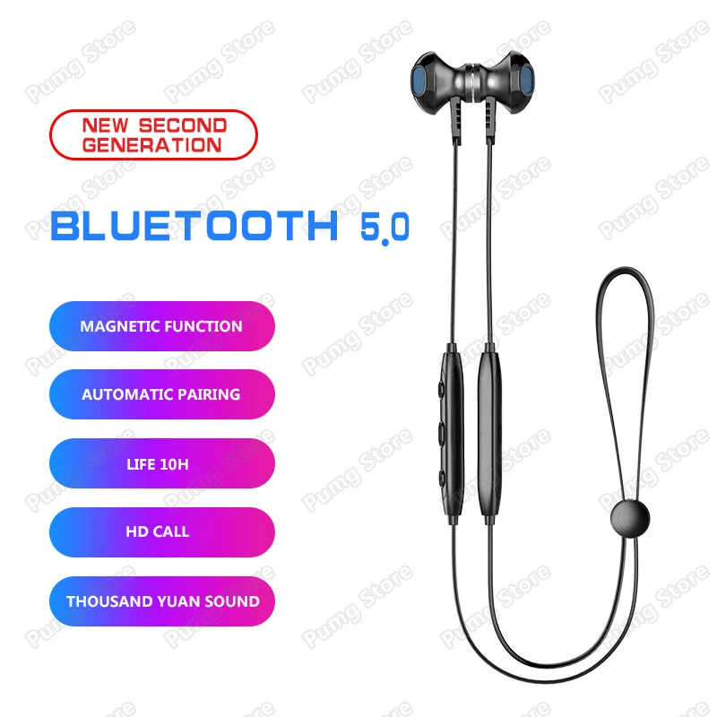 Дешево Langsdom спортивные bluetooth наушники с шейным креплением L5B, портативные стерео наушники с супер басами и микрофонами, Беспроводная игровая гарни...