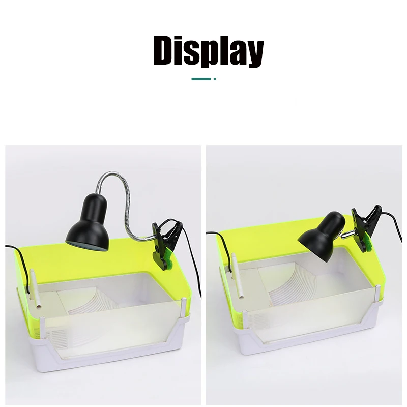 UVA+UVB 3.0 Reptile Lamp Holder Set with Clip-on Thermometer Hygrometer Lizard Turtle Tortoises Basking Heating Bulb 220V