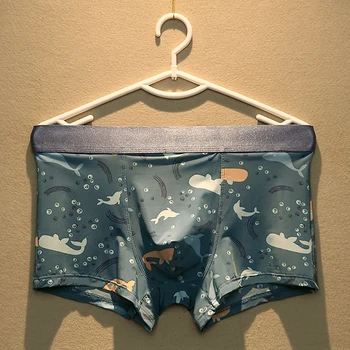 

Men's Boxers Sexy Mid Waist Breathable Boxer Seamless Cartoon Printed Underwear Comfortable New Male Underpants Clothes