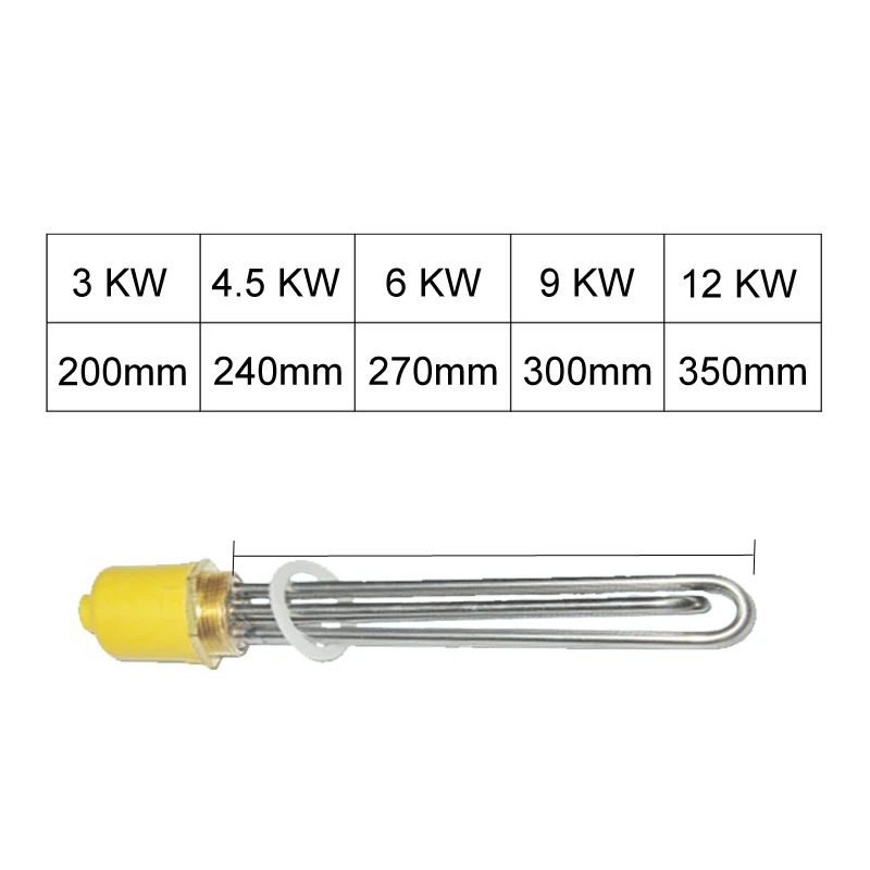 DN40(1-1/2") water heater all steel heating element 220V/380V 201 stainless steel boiler management water tank 3/4.5/6/9/12KW