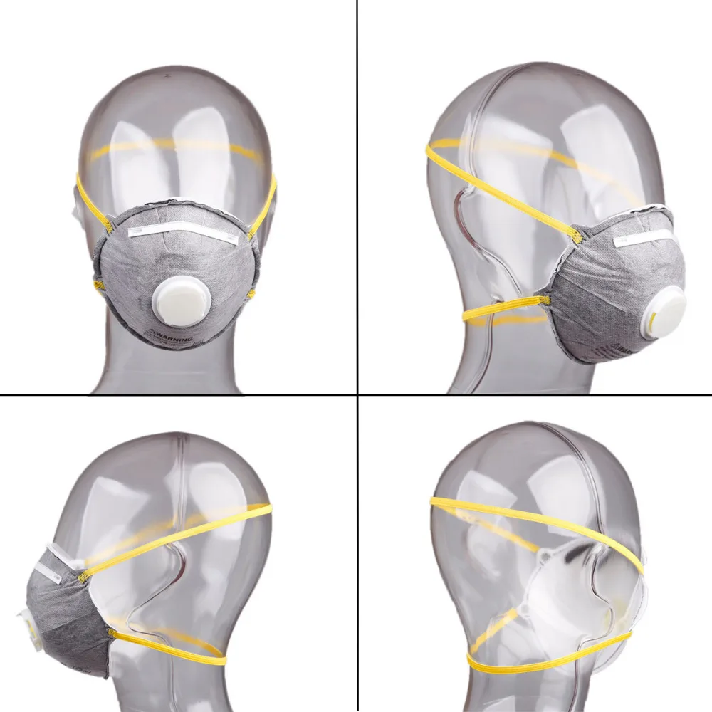 Нетканая Пылезащитная маска с активированным углем складной угольный фильтр для твердых частиц респиратор дышащая маска для лица Рабочая маска