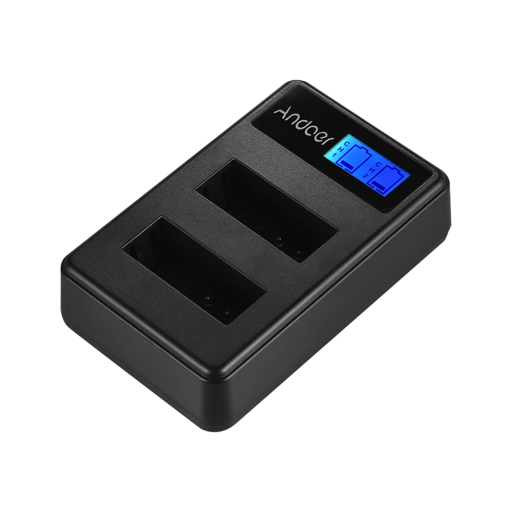 Andoer lcd 2-LPE12 двухканальный ЖК-дисплей зарядное устройство для камеры с ЖК-дисплеем для Canon LP-E12 Аккумулятор для камеры Canon Rebel EOS-M