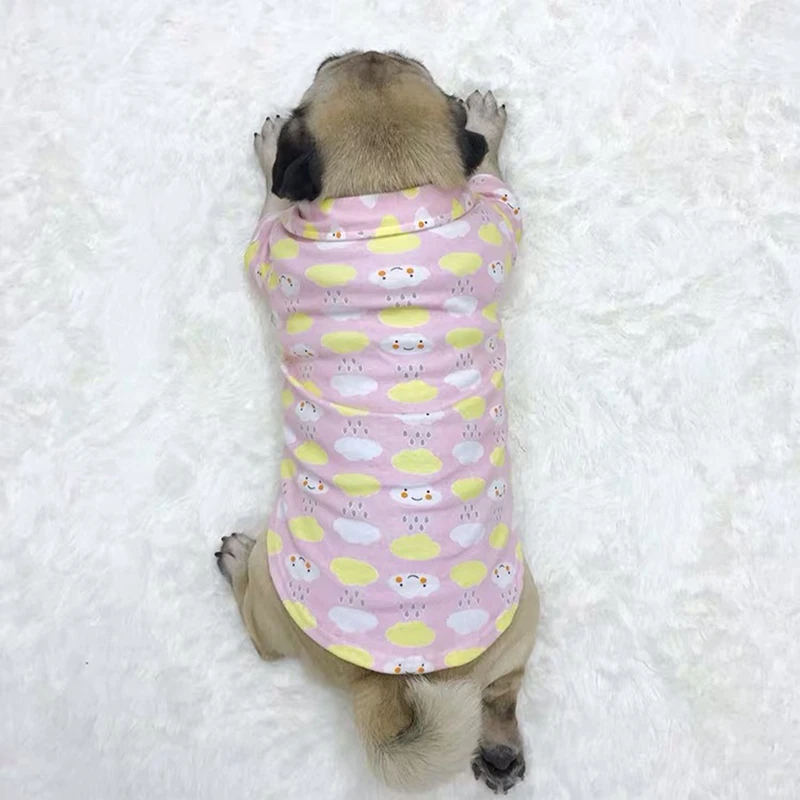 French Bulldog Cartoon Summer POLO Shirt T-shirt Vest Coat Pet Dog Clothes Small Medium Dogs Teddy Chihuahua Pug Sweater KLC16