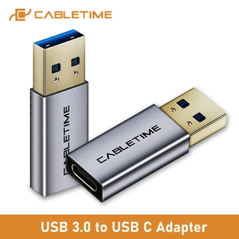 

CABLETIME Type C Adapter USB C to USB3.0 A Male OTG Charging & Sync Converter for Mobile Phones Laptops Tablets C012