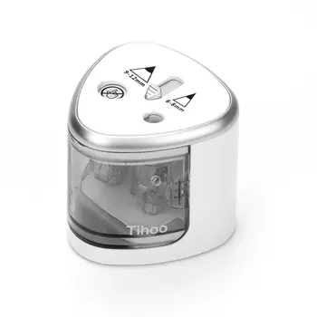 

Compact Double Holes Art Sketch Electric Pencil Sharpener School Stationery Automatic Pencil Sharpener Office Accessories