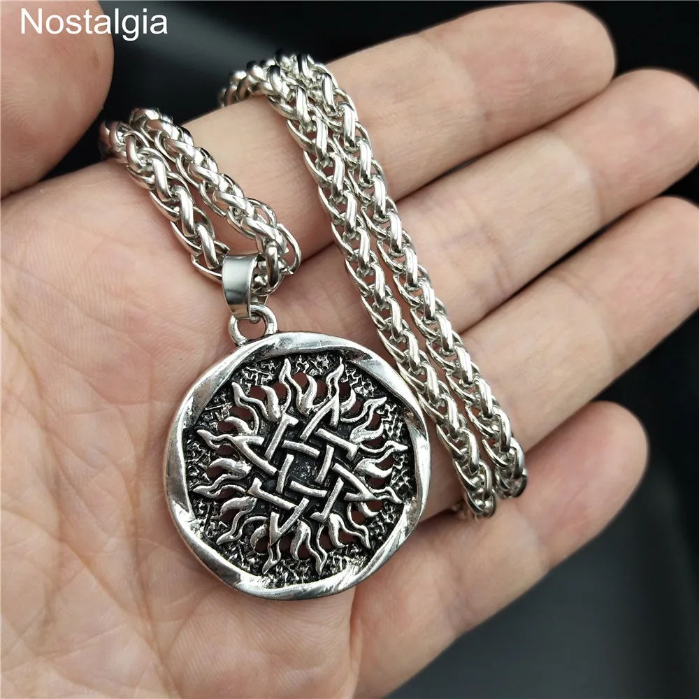 Slavic-Pendant-Star-Of-Russia-Symbol-Svarog-Sun-Amulet-Talisman-Necklace-Pagan-Jewlery
