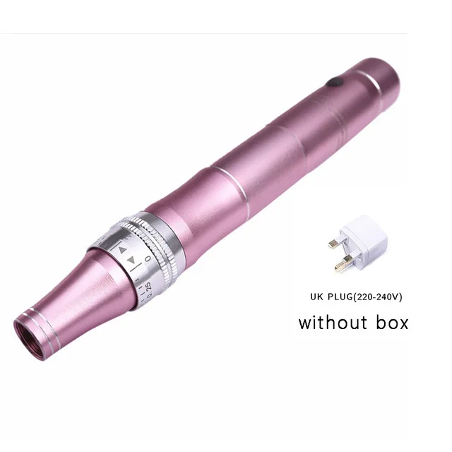 UK plug without box Электрическая Дерма ручка, беспроводное устройство, тату, микроблейдинг, Дерма, иглы для татуировки, Dr, ручка, пистолет, мезотерапия, макияж лица, уход за кожей - Габаритные размеры: UK plug without box